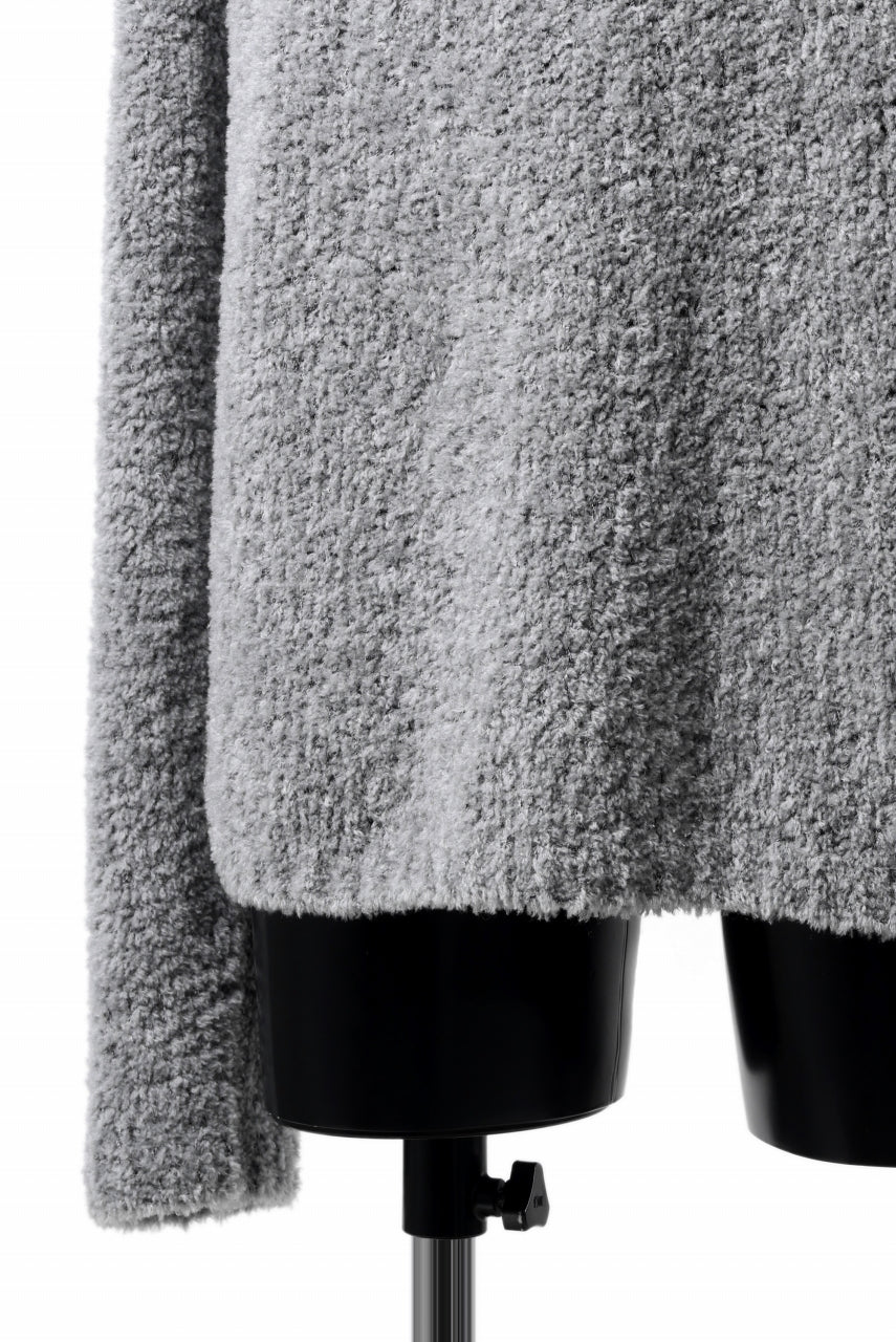 Ten c BOUCLE WOOL KNIT HOODIE (GRAY) - Image 14