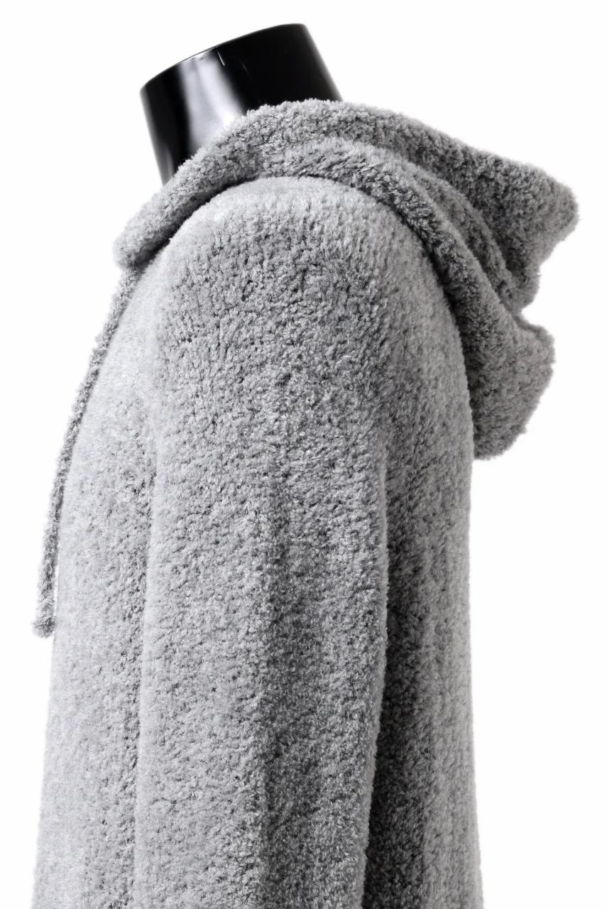 Ten c BOUCLE WOOL KNIT HOODIE (GRAY) - Image 17