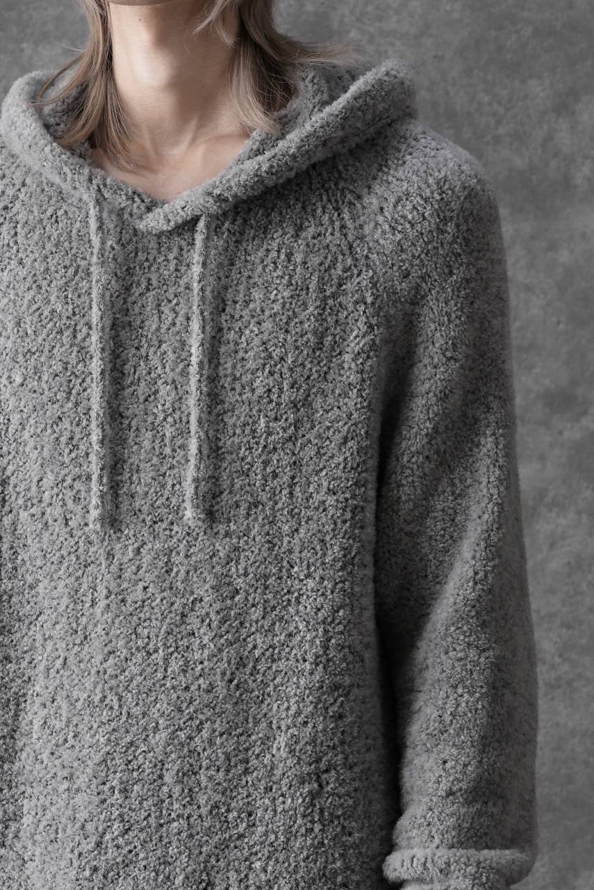 Ten c BOUCLE WOOL KNIT HOODIE (GRAY) - Image 21