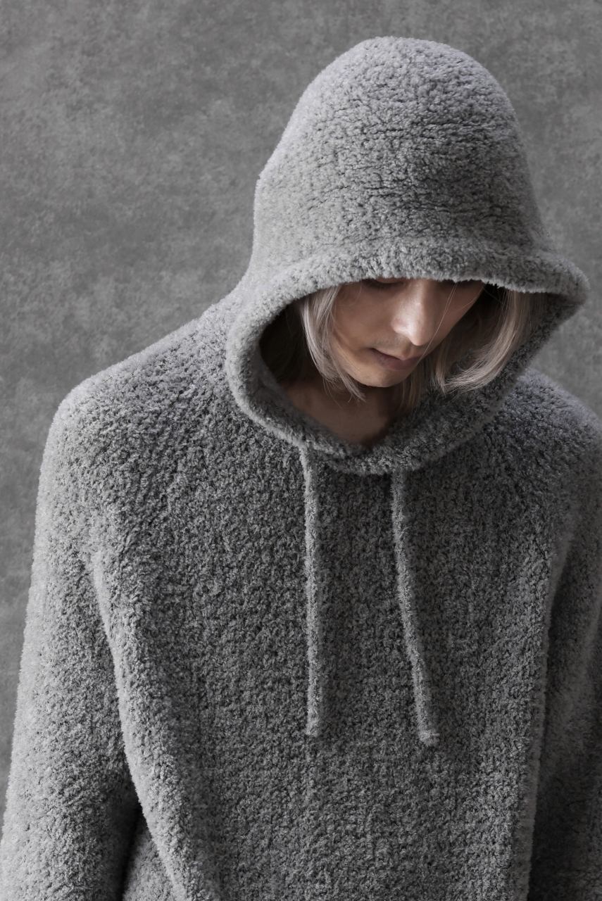 Ten c BOUCLE WOOL KNIT HOODIE (GRAY) - Image 25
