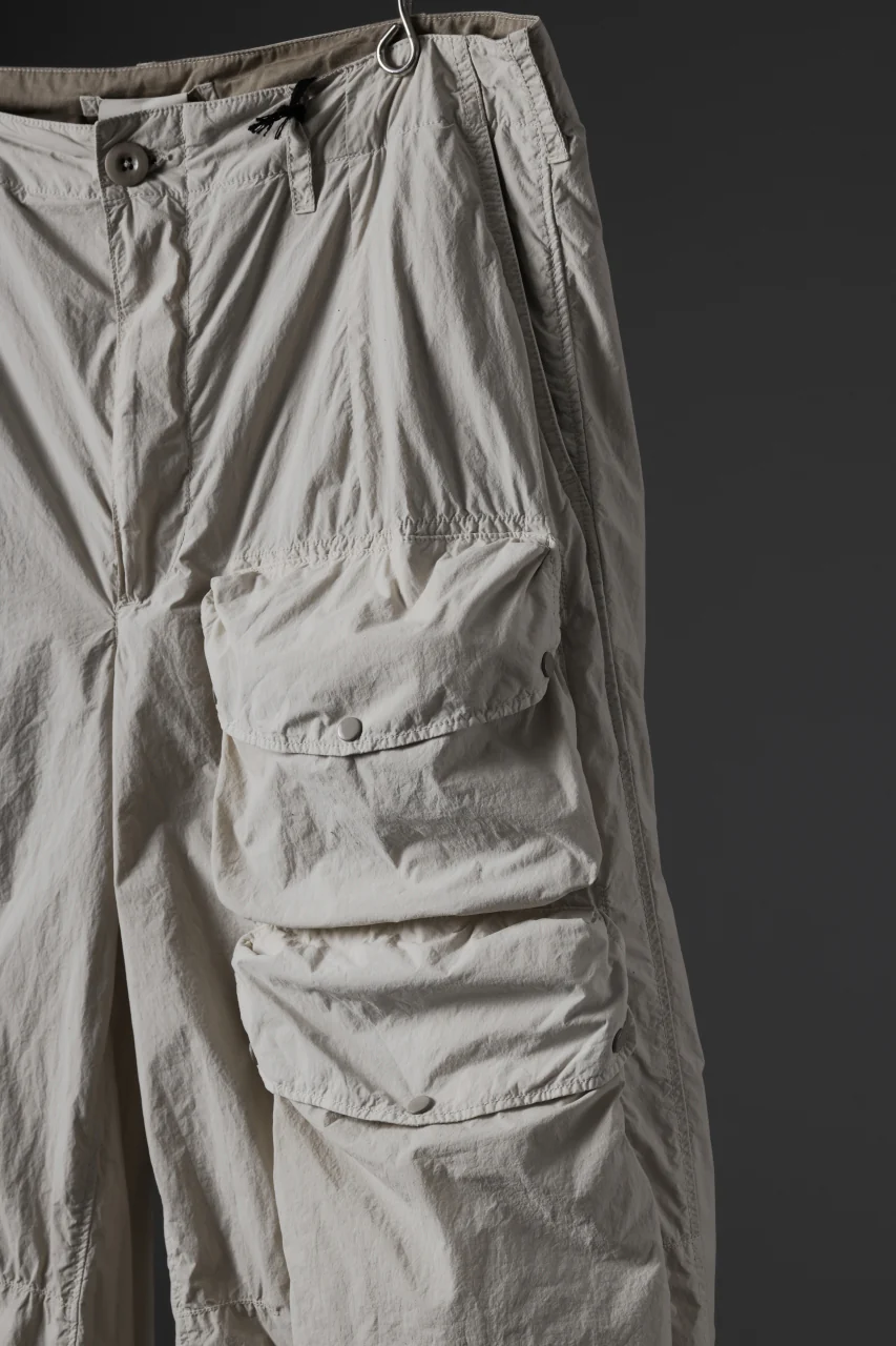 Ten c CARGO TROUSERS / GARMENT DYED LIGHT NYLON TACTEL MID LAYER (BEIGE) - Image 7
