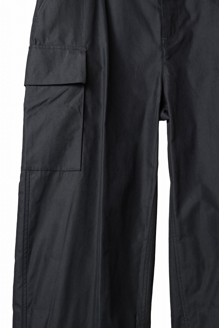 Ten c CARGO TROUSERS / PIECE DYED CONYPE MICRO-FIBER (BLACK) - Image 8