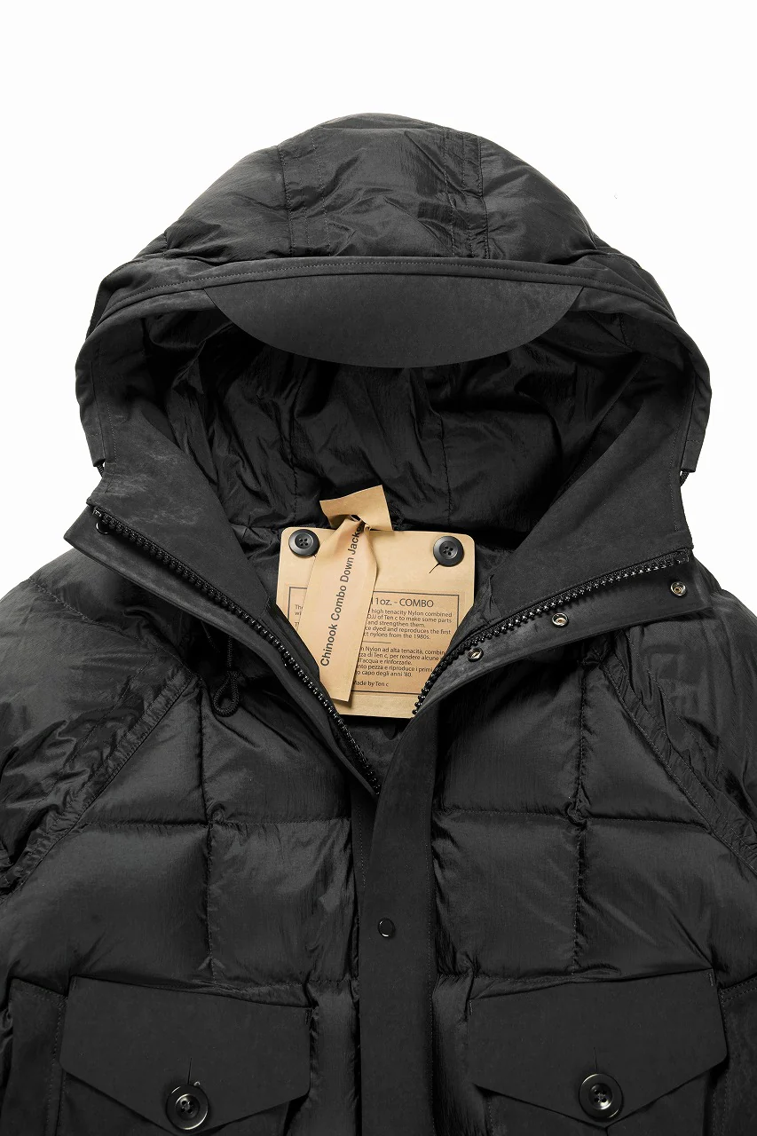 Ten c CHINOOK COMBO DOWN JACKET (NERO) - Image 12