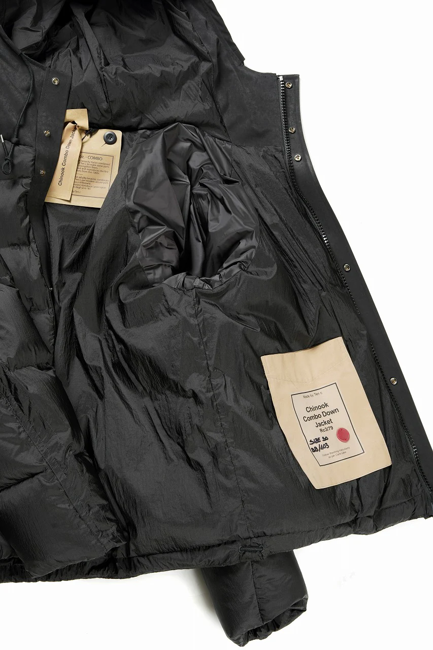 Ten c CHINOOK COMBO DOWN JACKET (NERO) - Image 13