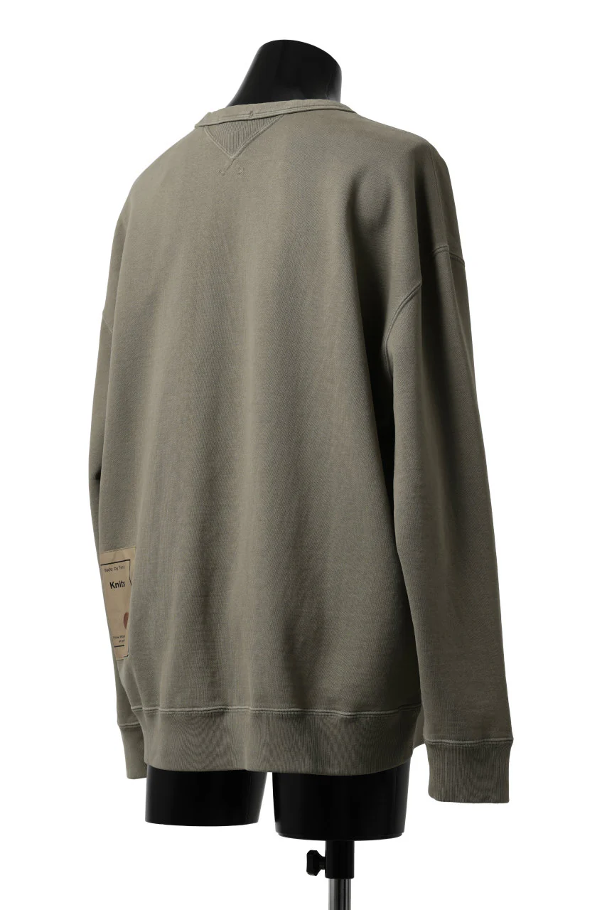 Ten c COTTON JERSEY SWEAT SHIRT / GARMENT DYED (ASH GRAY) - Image 11
