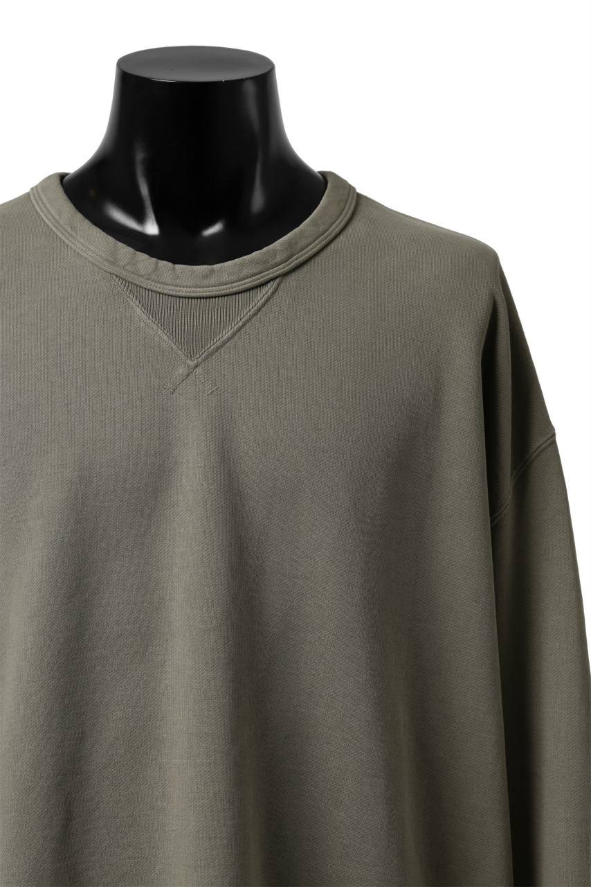 Ten c COTTON JERSEY SWEAT SHIRT / GARMENT DYED (ASH GRAY) - Image 12