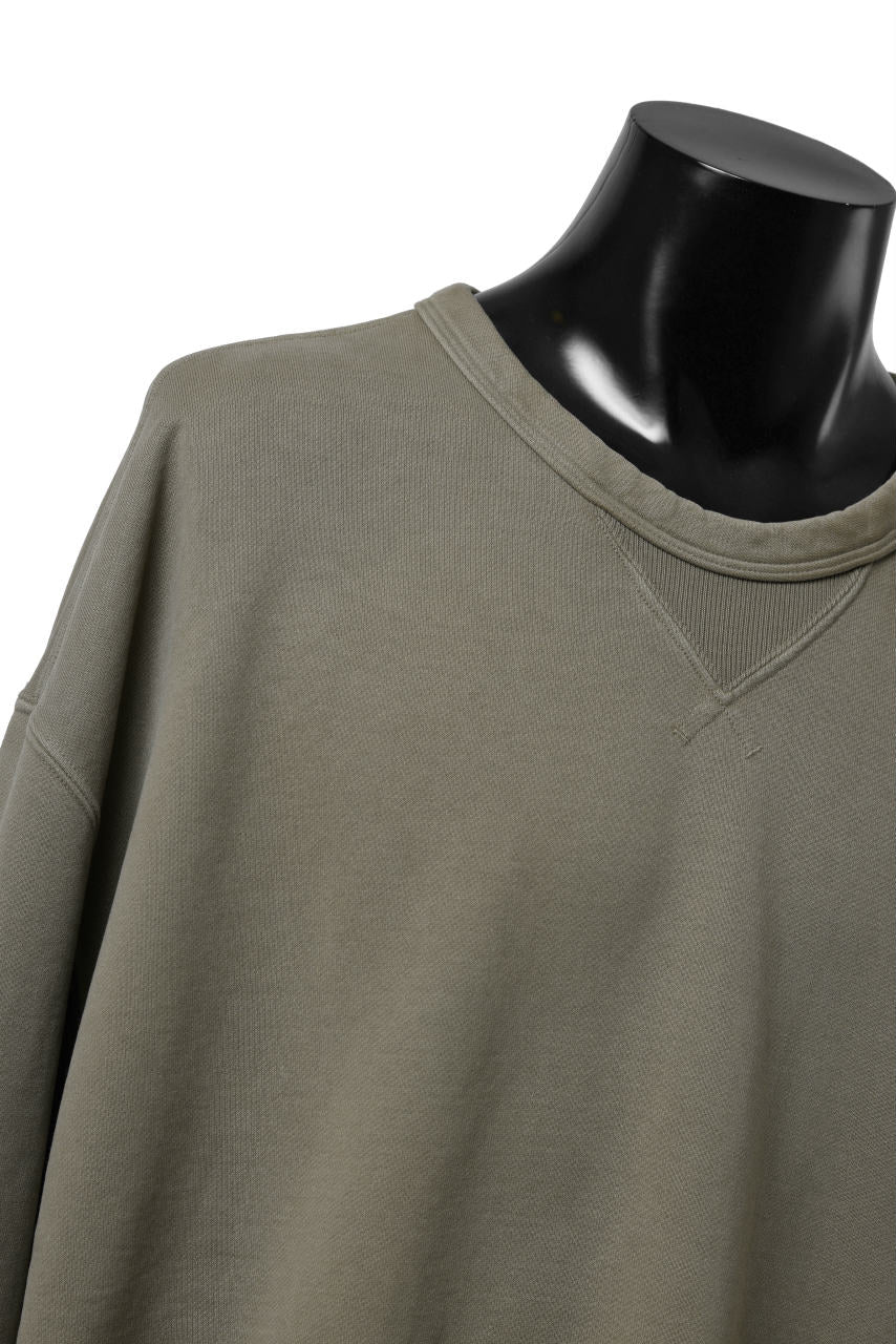 Ten c COTTON JERSEY SWEAT SHIRT / GARMENT DYED (ASH GRAY) - Image 15