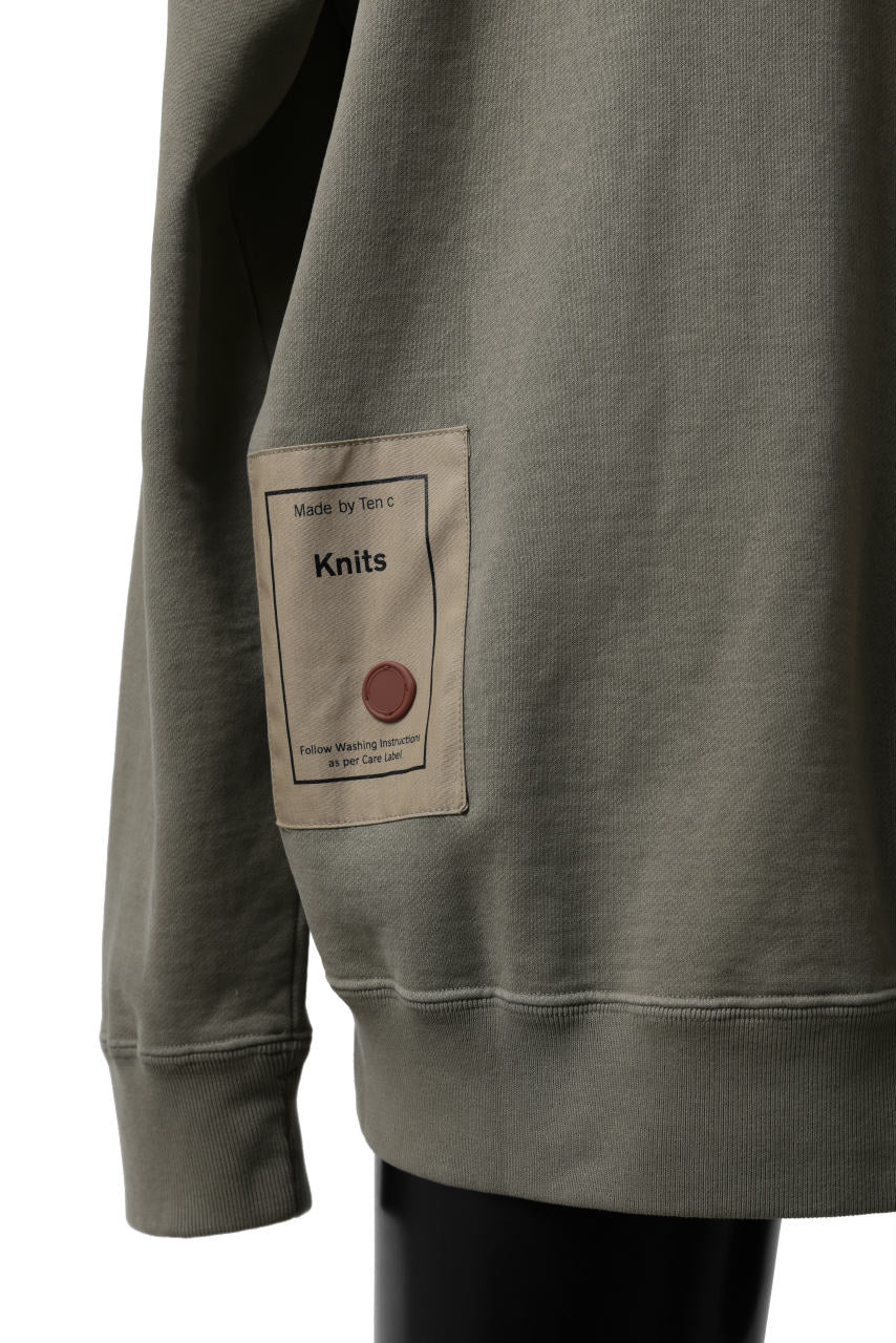Ten c COTTON JERSEY SWEAT SHIRT / GARMENT DYED (ASH GRAY) - Image 19