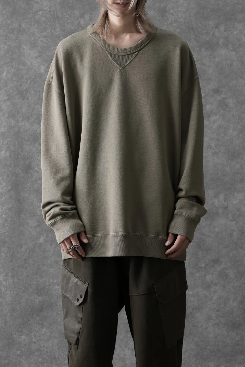 Ten c COTTON JERSEY SWEAT SHIRT / GARMENT DYED (ASH GRAY) - Image 2