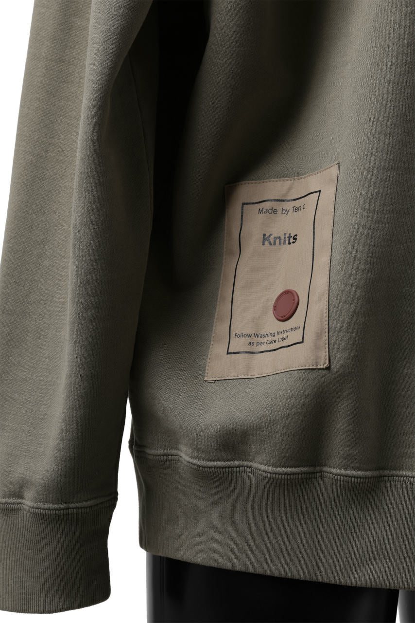 Ten c COTTON JERSEY SWEAT SHIRT / GARMENT DYED (ASH GRAY) - Image 20