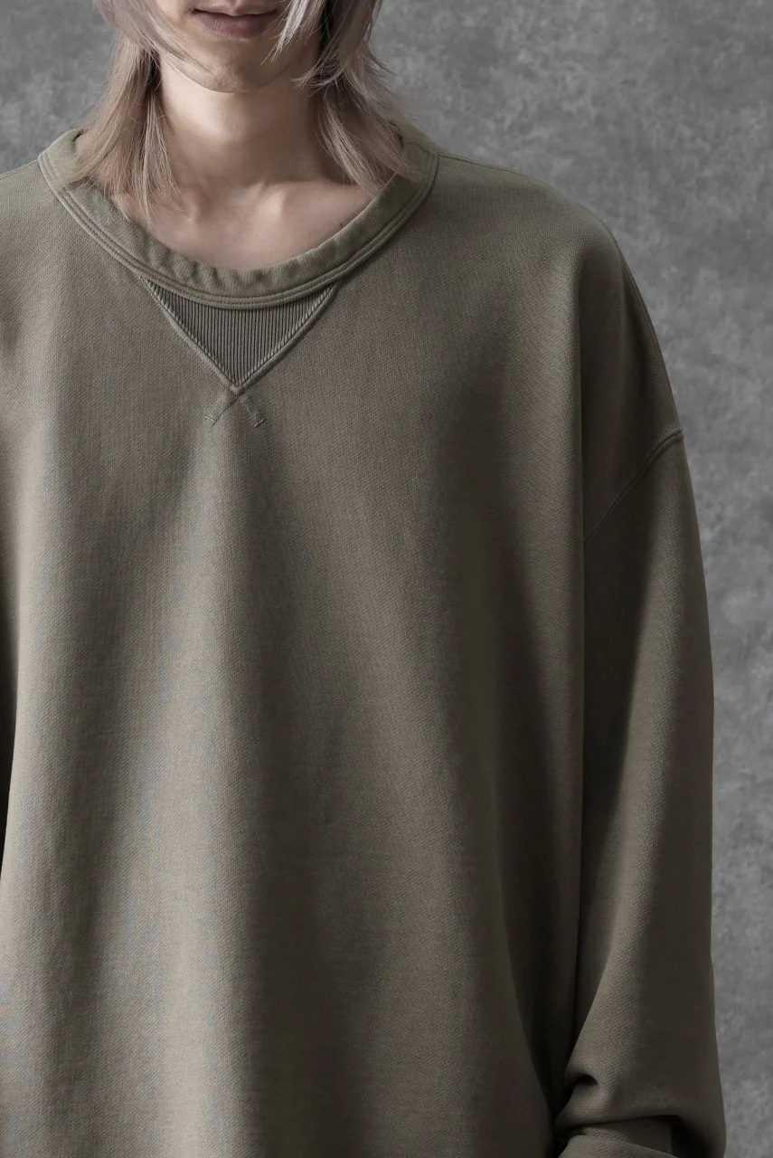 Ten c COTTON JERSEY SWEAT SHIRT / GARMENT DYED (ASH GRAY) - Image 22