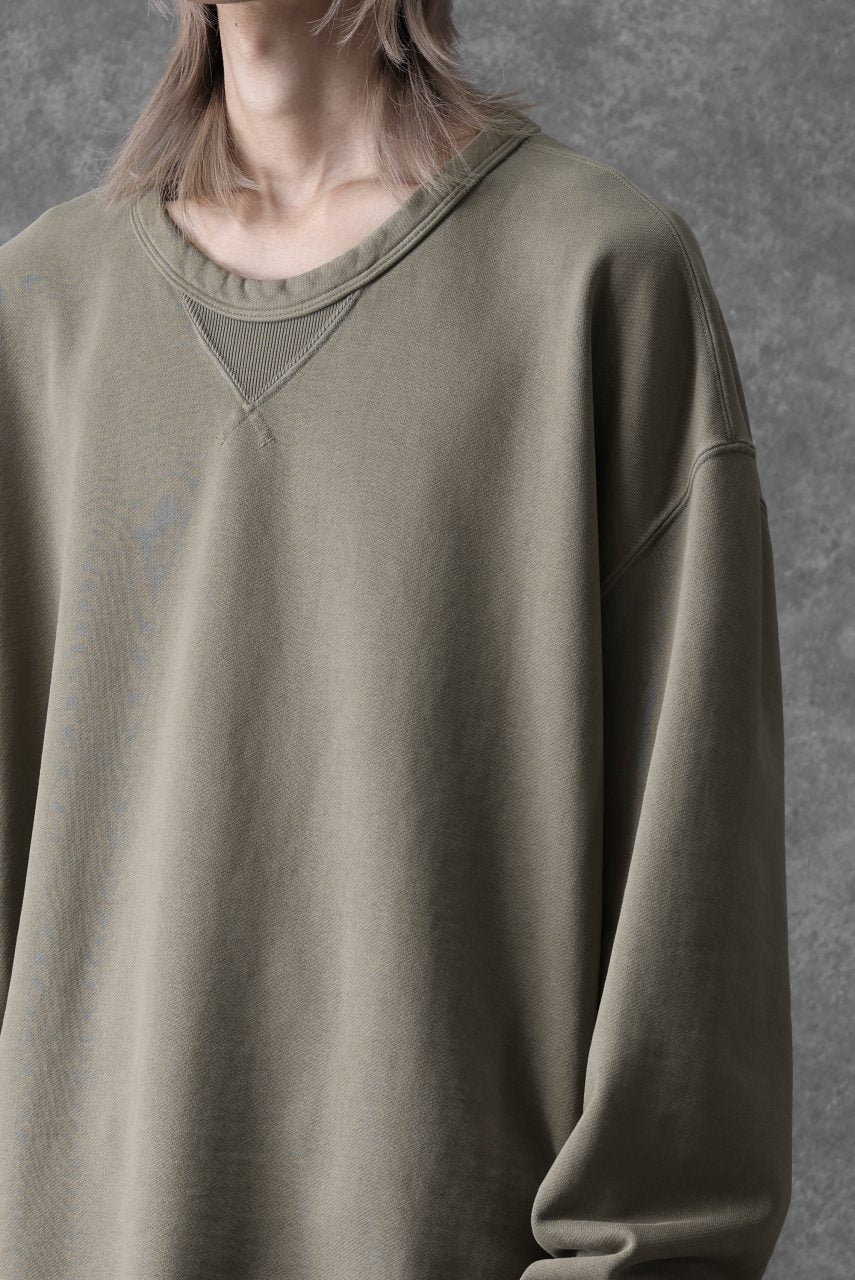Ten c COTTON JERSEY SWEAT SHIRT / GARMENT DYED (ASH GRAY) - Image 24