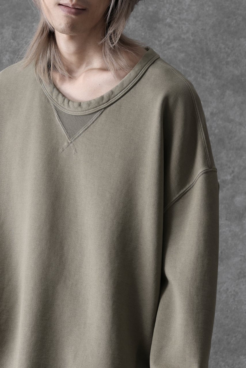 Ten c COTTON JERSEY SWEAT SHIRT / GARMENT DYED (ASH GRAY) - Image 25
