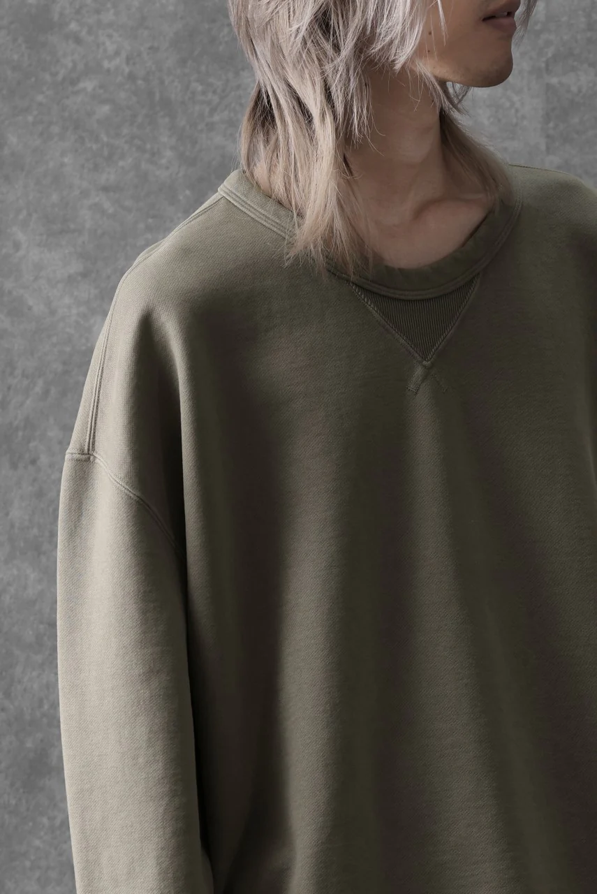 Ten c COTTON JERSEY SWEAT SHIRT / GARMENT DYED (ASH GRAY) - Image 26