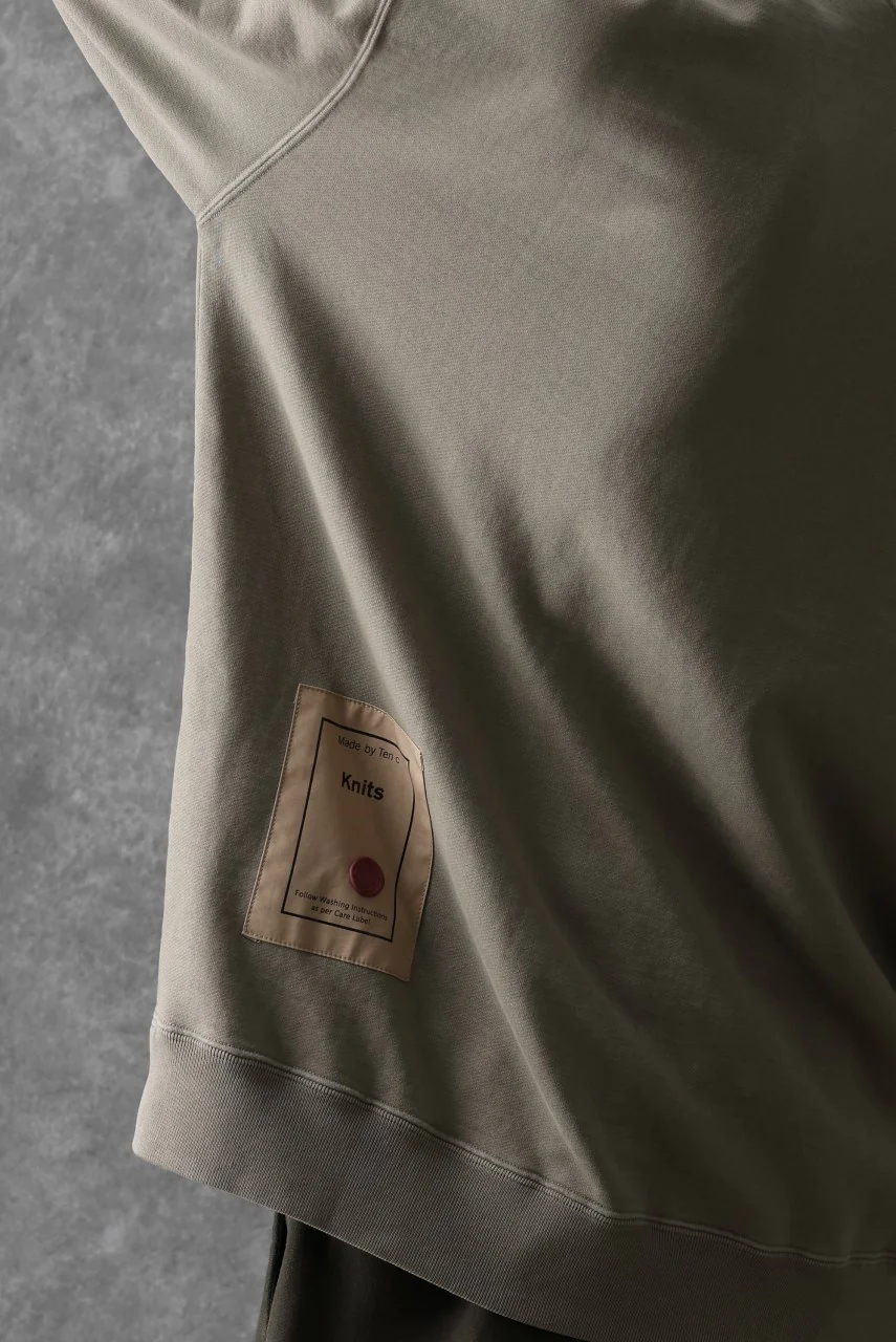 Ten c COTTON JERSEY SWEAT SHIRT / GARMENT DYED (ASH GRAY) - Image 29