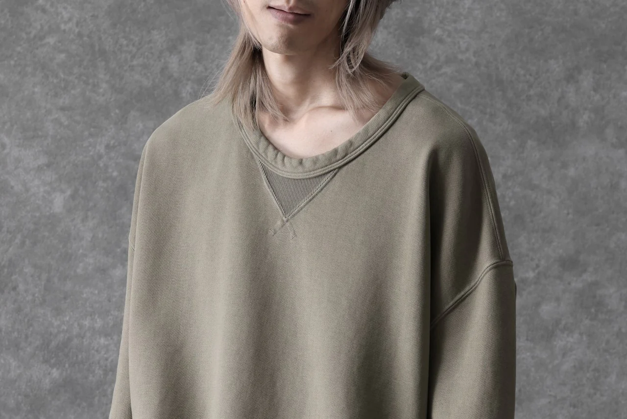 Ten c COTTON JERSEY SWEAT SHIRT / GARMENT DYED (ASH GRAY) - Image 30