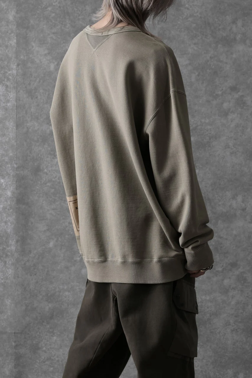 Ten c COTTON JERSEY SWEAT SHIRT / GARMENT DYED (ASH GRAY) - Image 6