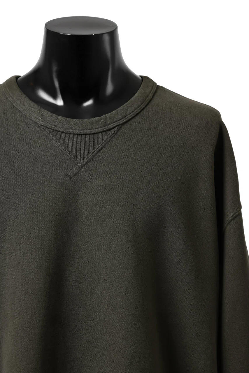 Ten c COTTON JERSEY SWEAT SHIRT / GARMENT DYED (DARK OLIVE) - Image 13