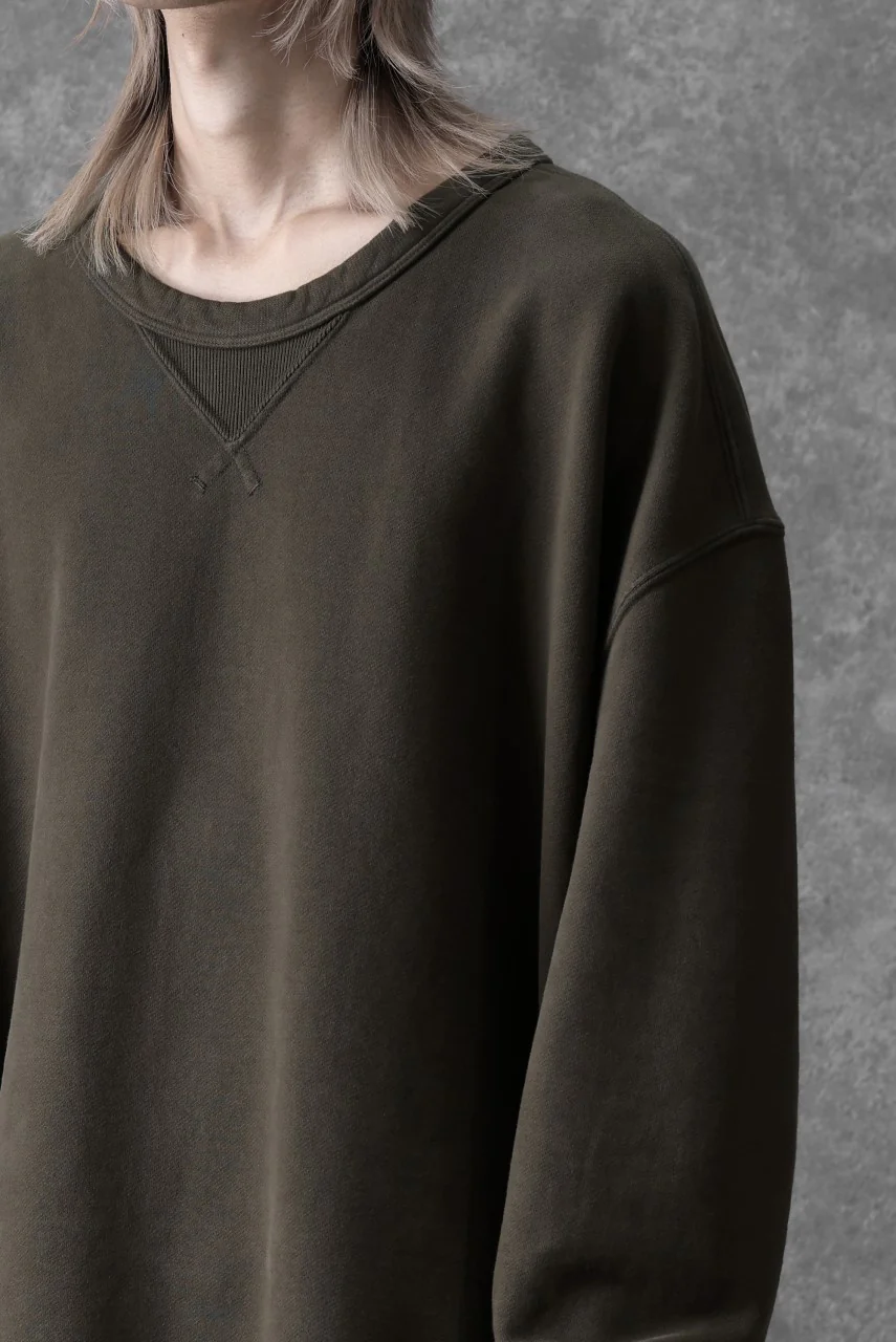Ten c COTTON JERSEY SWEAT SHIRT / GARMENT DYED (DARK OLIVE) - Image 26
