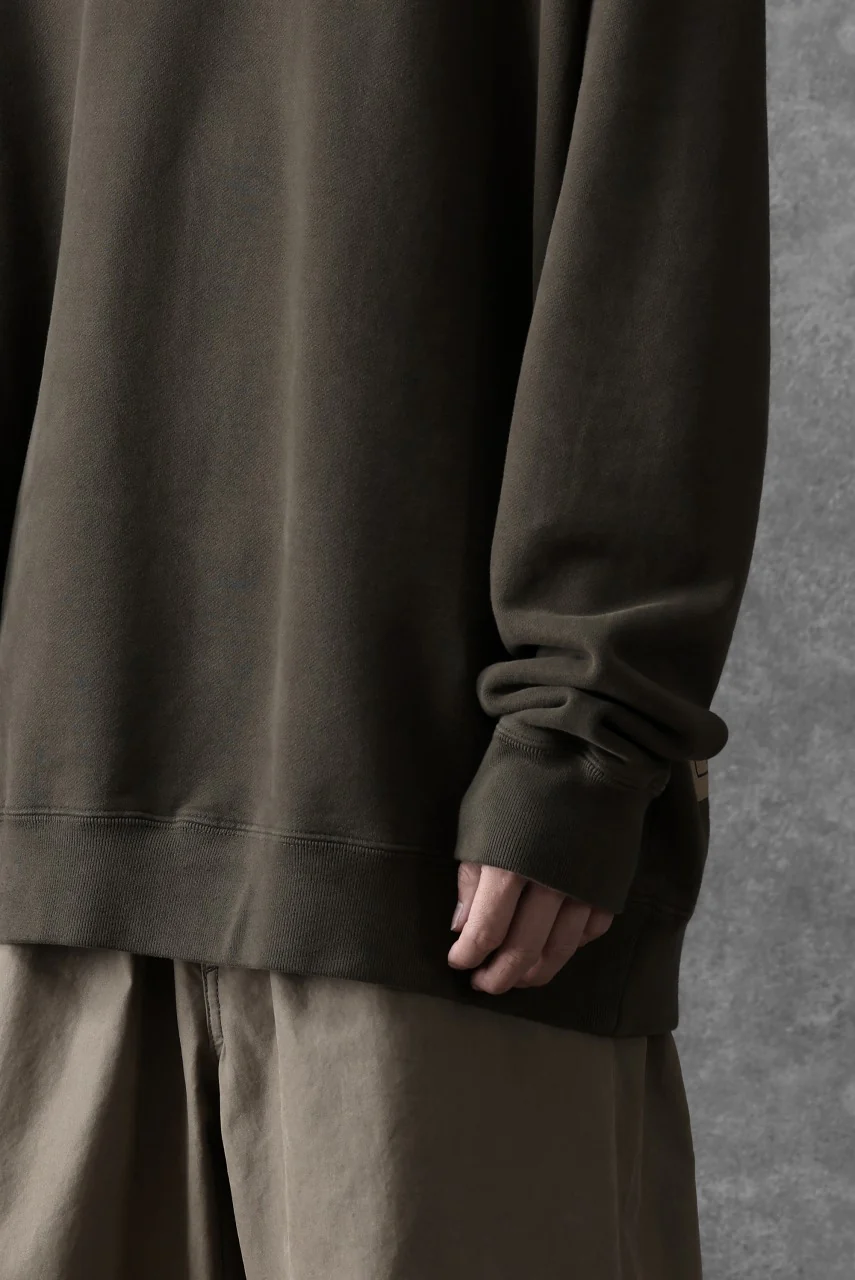 Ten c COTTON JERSEY SWEAT SHIRT / GARMENT DYED (DARK OLIVE) - Image 27