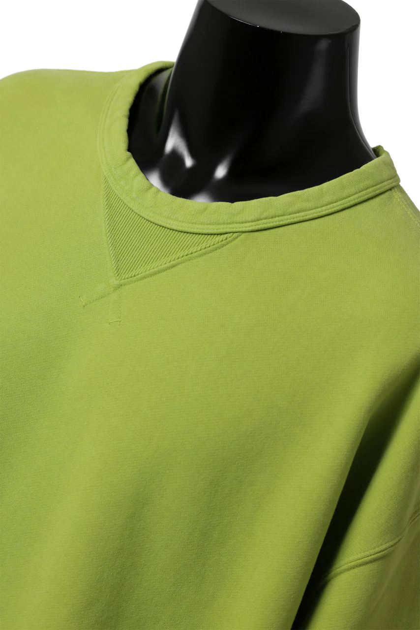 Ten c COTTON JERSEY SWEAT SHIRT / GARMENT DYED (LIME) - Image 10
