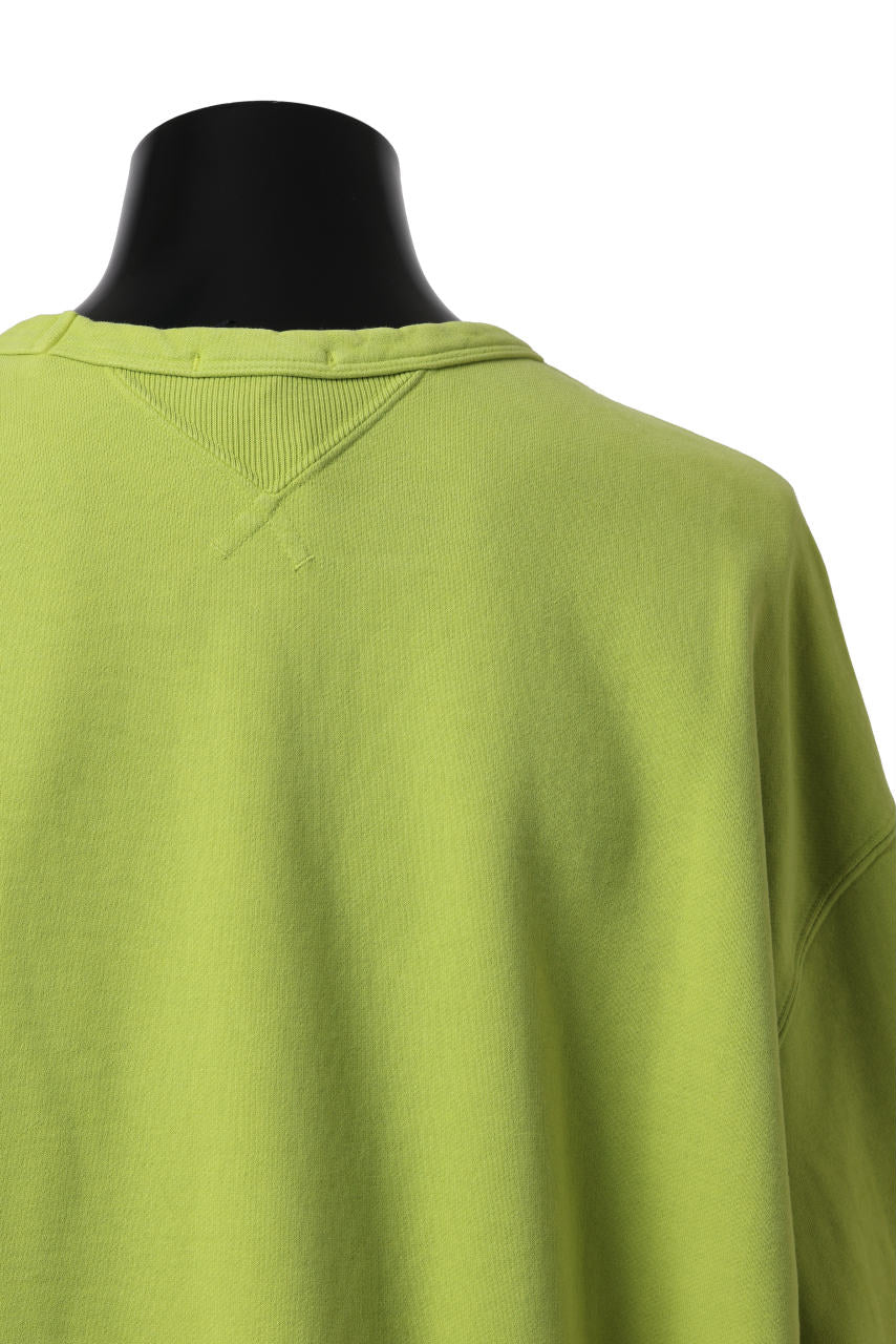 Ten c COTTON JERSEY SWEAT SHIRT / GARMENT DYED (LIME) - Image 12