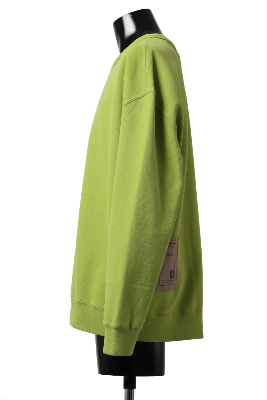 Ten c COTTON JERSEY SWEAT SHIRT / GARMENT DYED (LIME) - Image 3