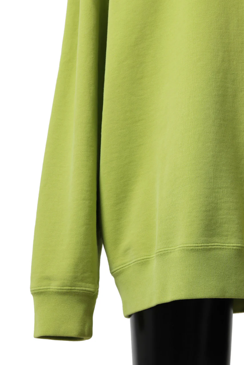 Ten c COTTON JERSEY SWEAT SHIRT / GARMENT DYED (LIME) - Image 7