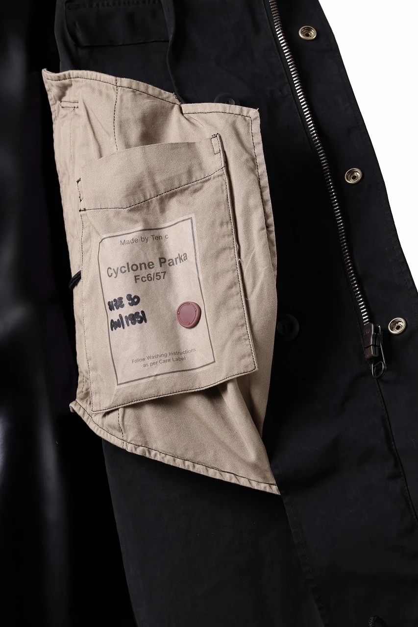 Ten c CYCLONE PARKA / GARMENT DYED OJJ (BLACK) - Image 27
