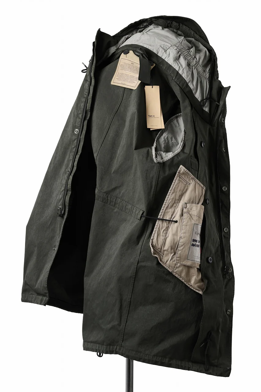 Ten c CYCLONE PARKA / GARMENT DYED OJJ (DARK GREEN) - Image 11