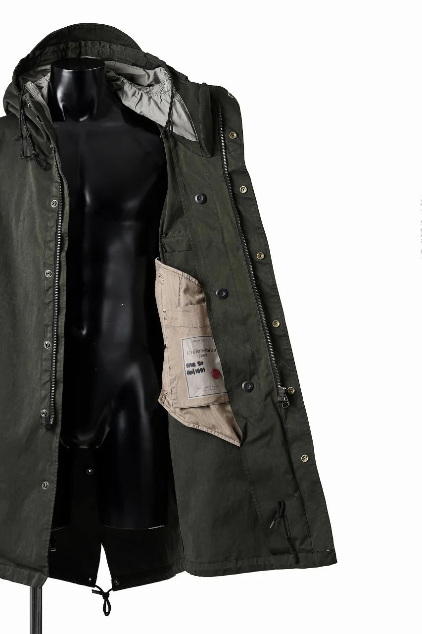 Ten c CYCLONE PARKA / GARMENT DYED OJJ (DARK GREEN) - Image 24