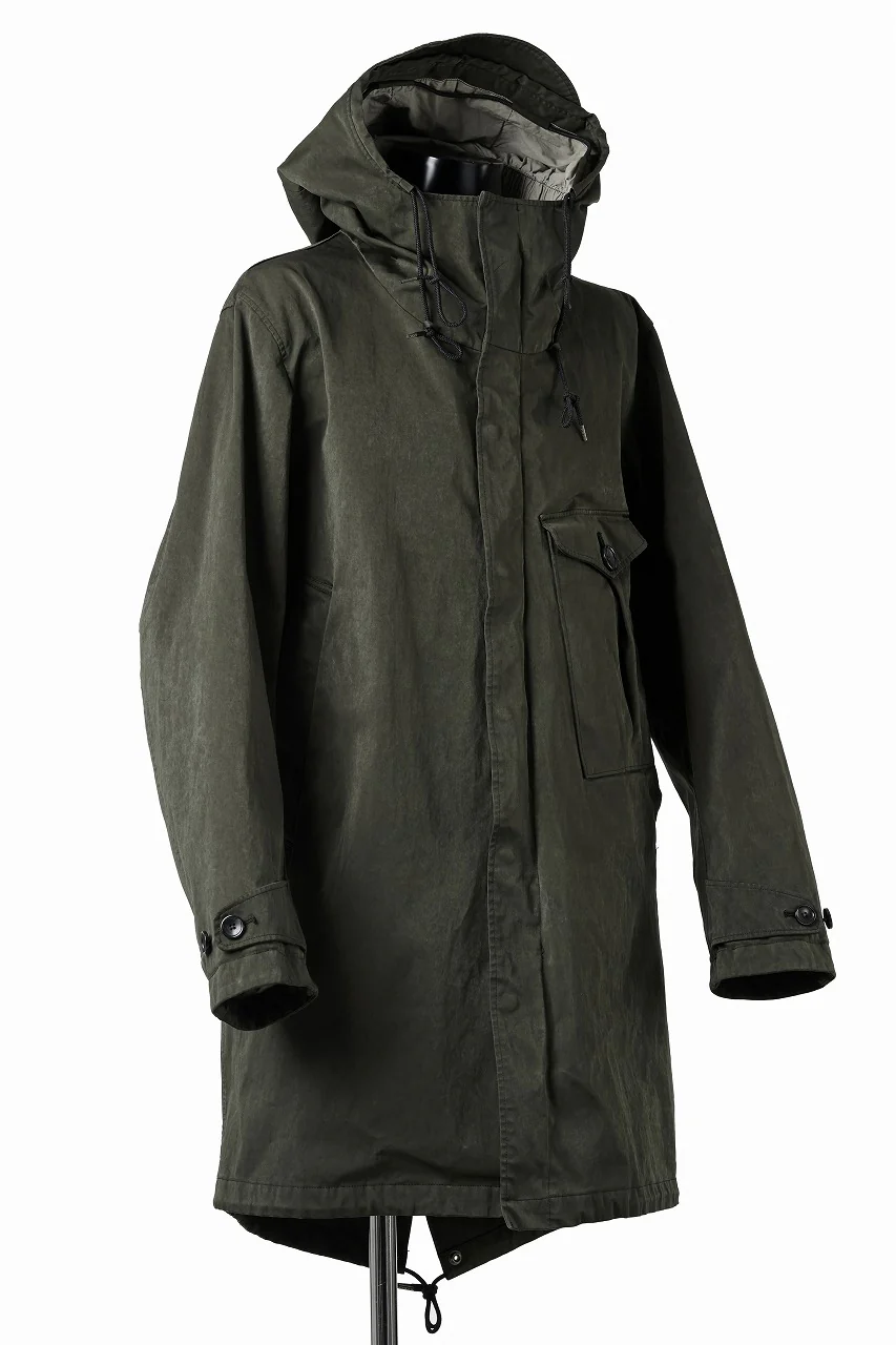 Ten c CYCLONE PARKA / GARMENT DYED OJJ (DARK GREEN) - Image 5