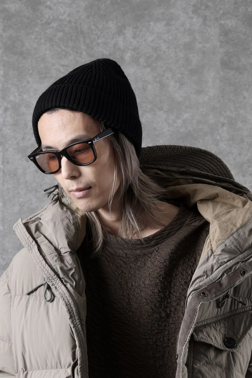 Ten c FISHERMAN RIBBED BEANIE / EXTRA FINE MERINOS WOOL (BLACK) - Image 15
