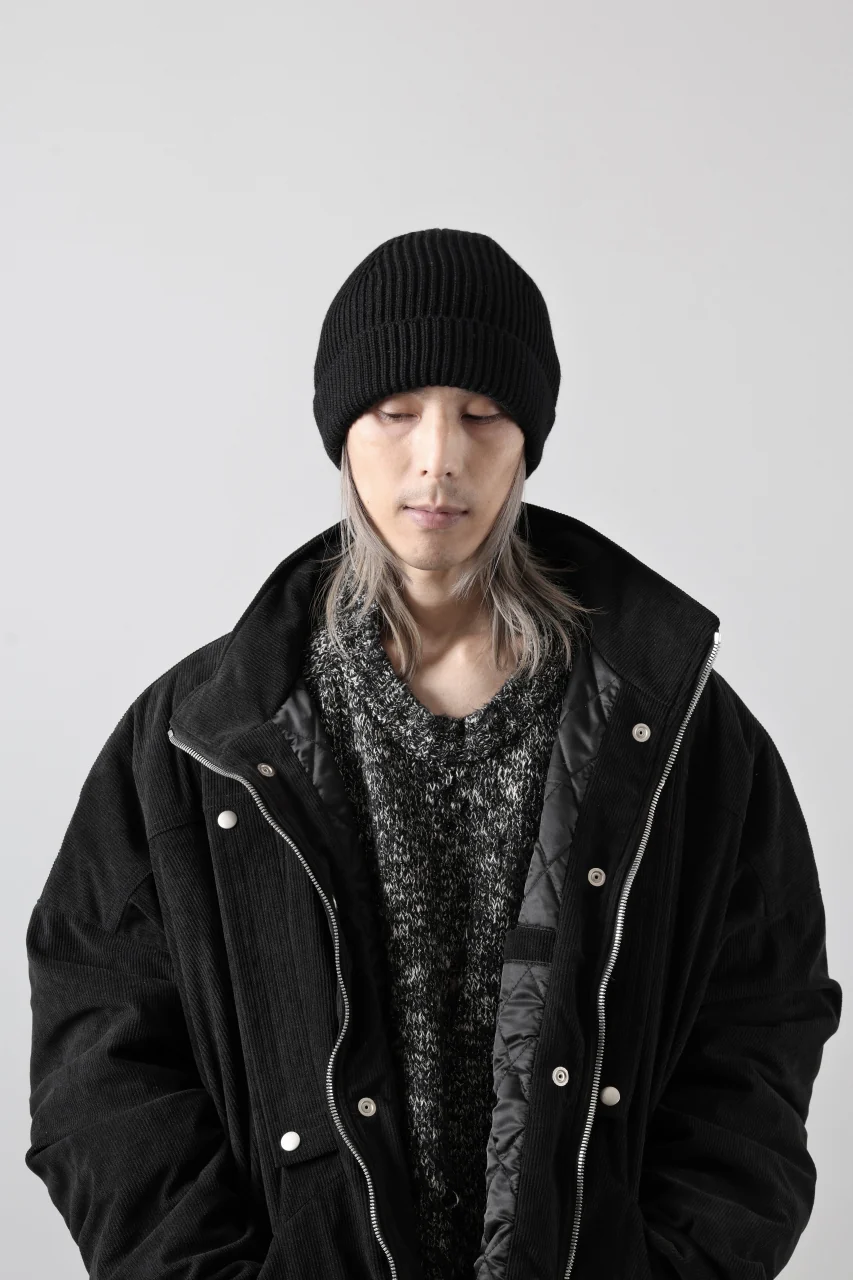 Ten c FISHERMAN RIBBED BEANIE / EXTRA FINE MERINOS WOOL (BLACK) - Image 20