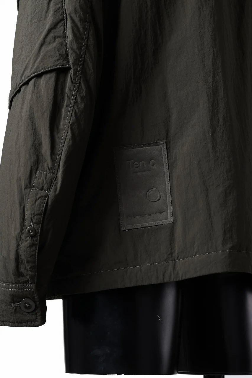 Ten c LIGHT DOWN FIELD JACKET / GARMENT DYED NYLON TACTEL (DARK GREEN) - Image 15