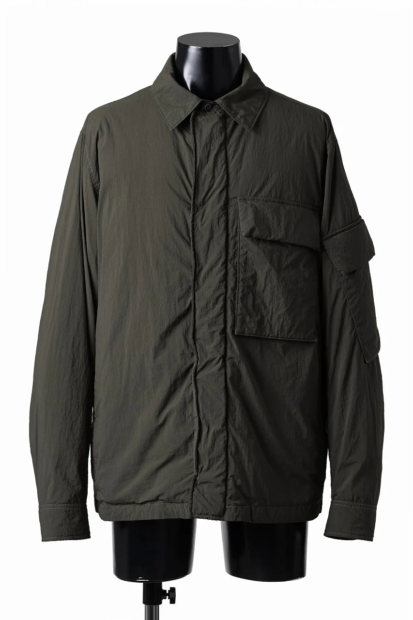 Ten c LIGHT DOWN FIELD JACKET / GARMENT DYED NYLON TACTEL (DARK GREEN) - Image 2