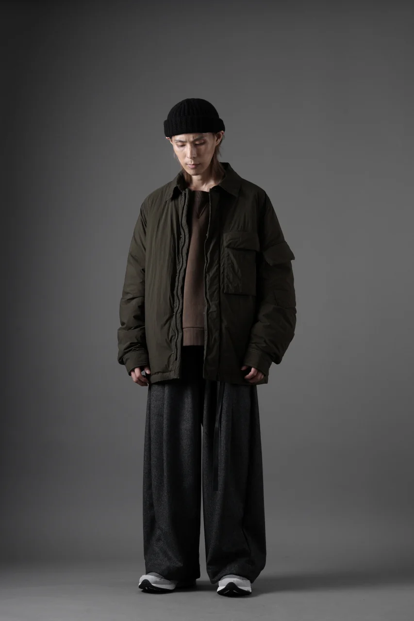 Ten c LIGHT DOWN FIELD JACKET / GARMENT DYED NYLON TACTEL (DARK GREEN) - Image 26