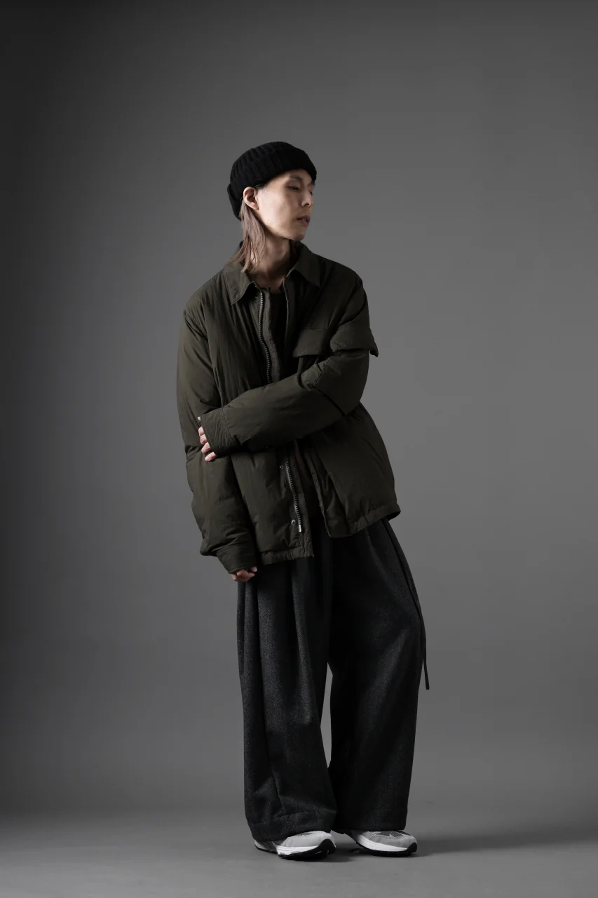 Ten c LIGHT DOWN FIELD JACKET / GARMENT DYED NYLON TACTEL (DARK GREEN) - Image 27