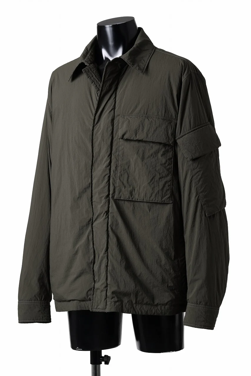 Ten c LIGHT DOWN FIELD JACKET / GARMENT DYED NYLON TACTEL (DARK GREEN) - Image 4
