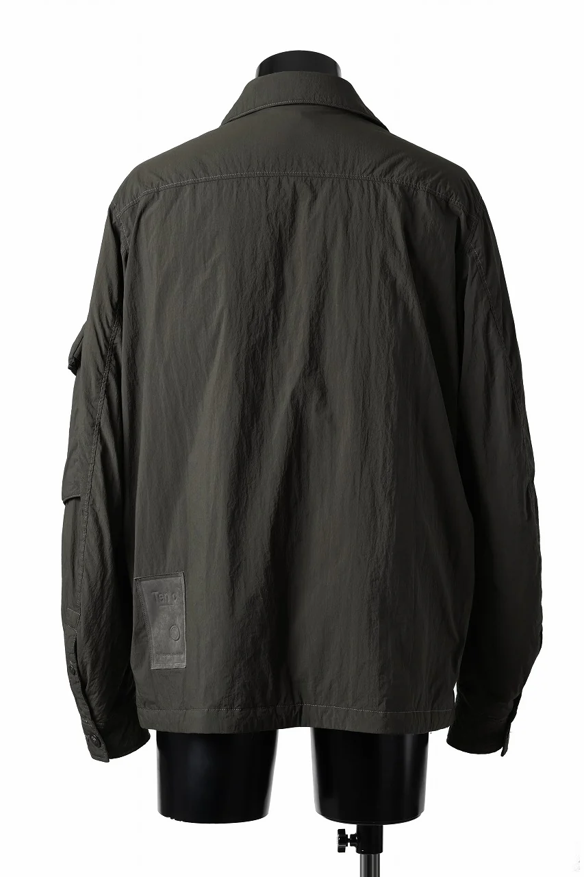 Ten c LIGHT DOWN FIELD JACKET / GARMENT DYED NYLON TACTEL (DARK GREEN) - Image 7