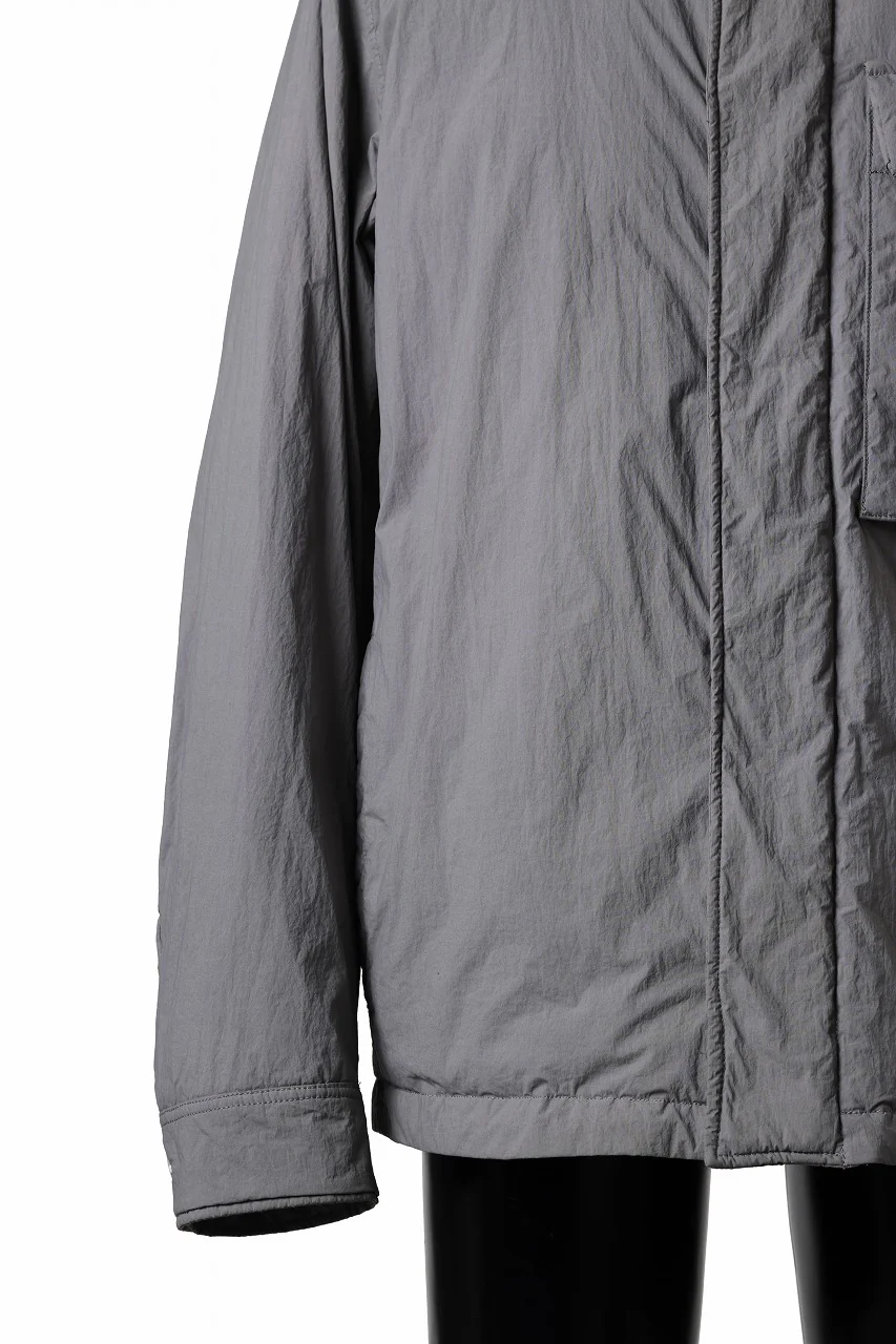 Ten c LIGHT DOWN FIELD JACKET / GARMENT DYED NYLON TACTEL (GRAY) - Image 11