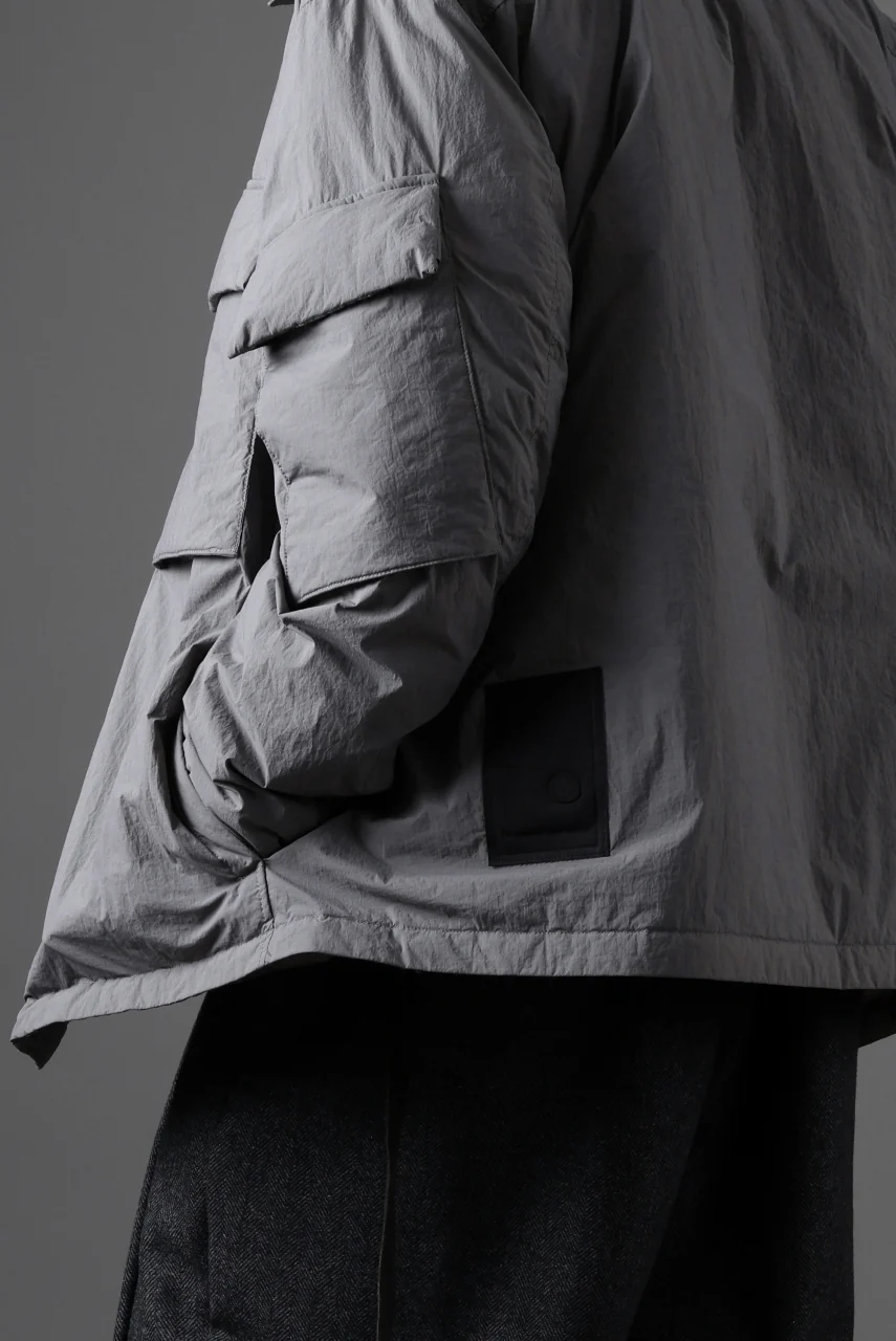 Ten c LIGHT DOWN FIELD JACKET / GARMENT DYED NYLON TACTEL (GRAY) - Image 23