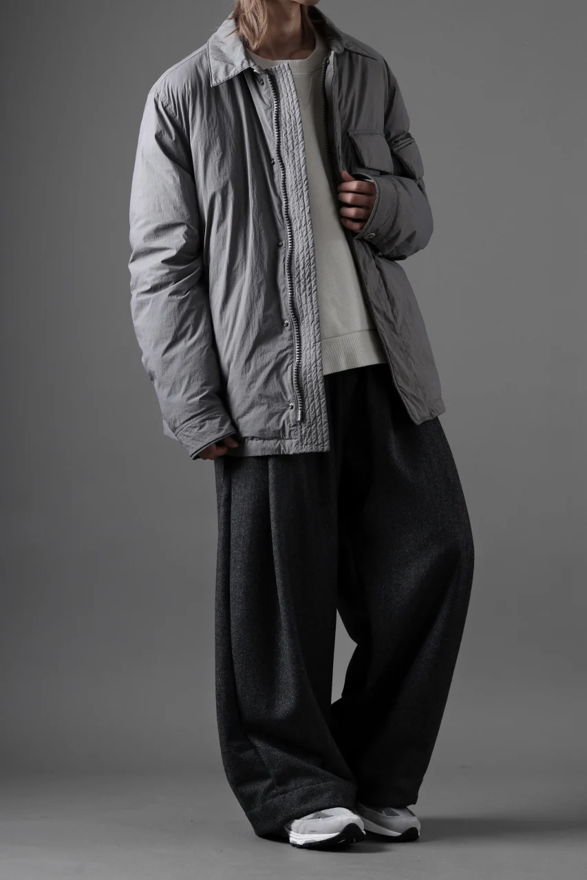 Ten c LIGHT DOWN FIELD JACKET / GARMENT DYED NYLON TACTEL (GRAY) - Image 24