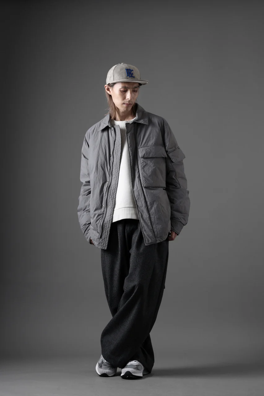 Ten c LIGHT DOWN FIELD JACKET / GARMENT DYED NYLON TACTEL (GRAY) - Image 25