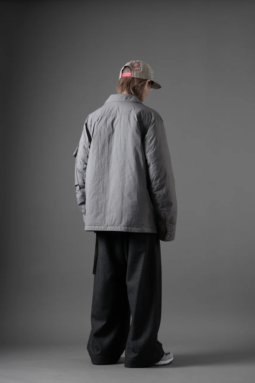 Ten c LIGHT DOWN FIELD JACKET / GARMENT DYED NYLON TACTEL (GRAY) - Image 29