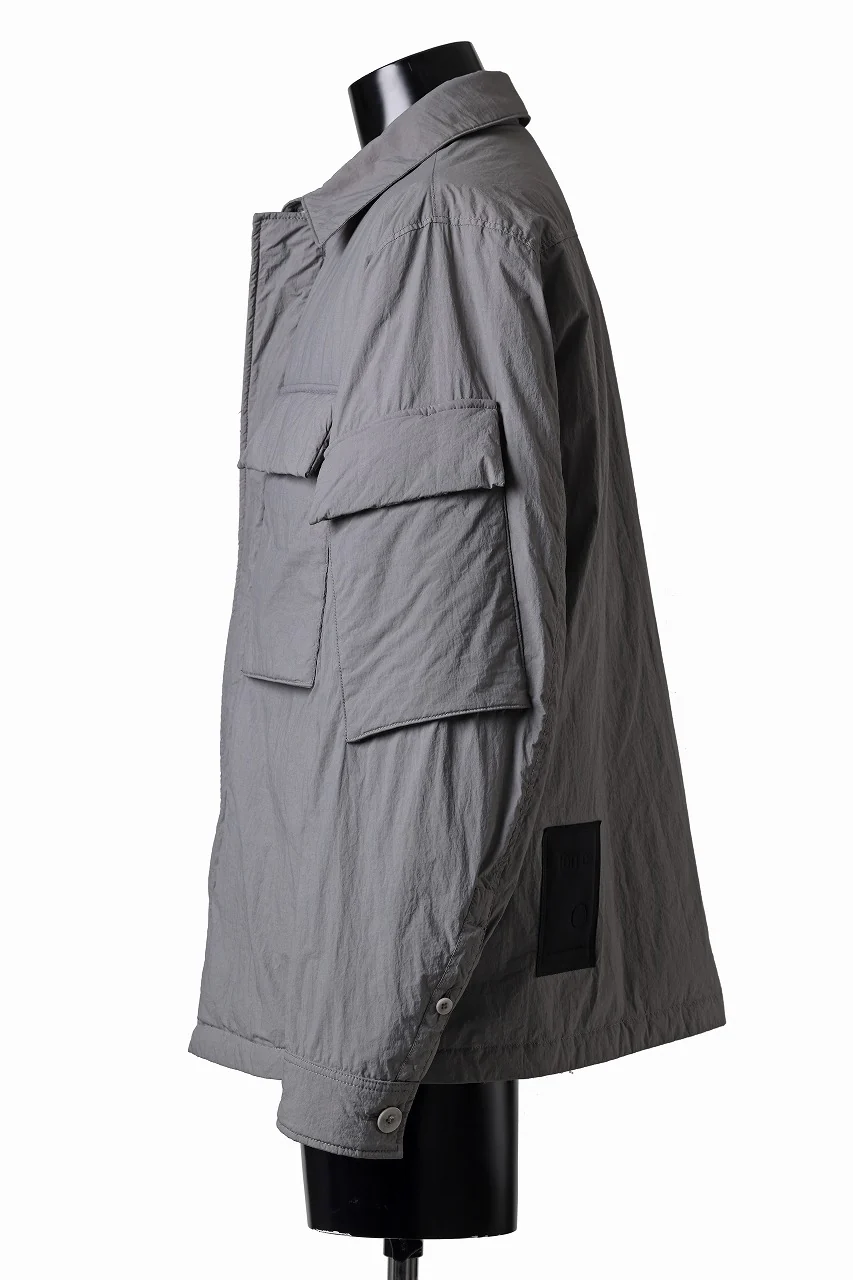 Ten c LIGHT DOWN FIELD JACKET / GARMENT DYED NYLON TACTEL (GRAY) - Image 5