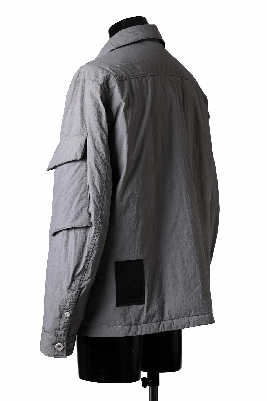Ten c LIGHT DOWN FIELD JACKET / GARMENT DYED NYLON TACTEL (GRAY) - Image 6