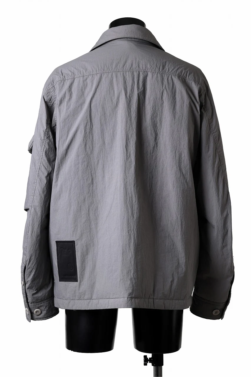 Ten c LIGHT DOWN FIELD JACKET / GARMENT DYED NYLON TACTEL (GRAY) - Image 7