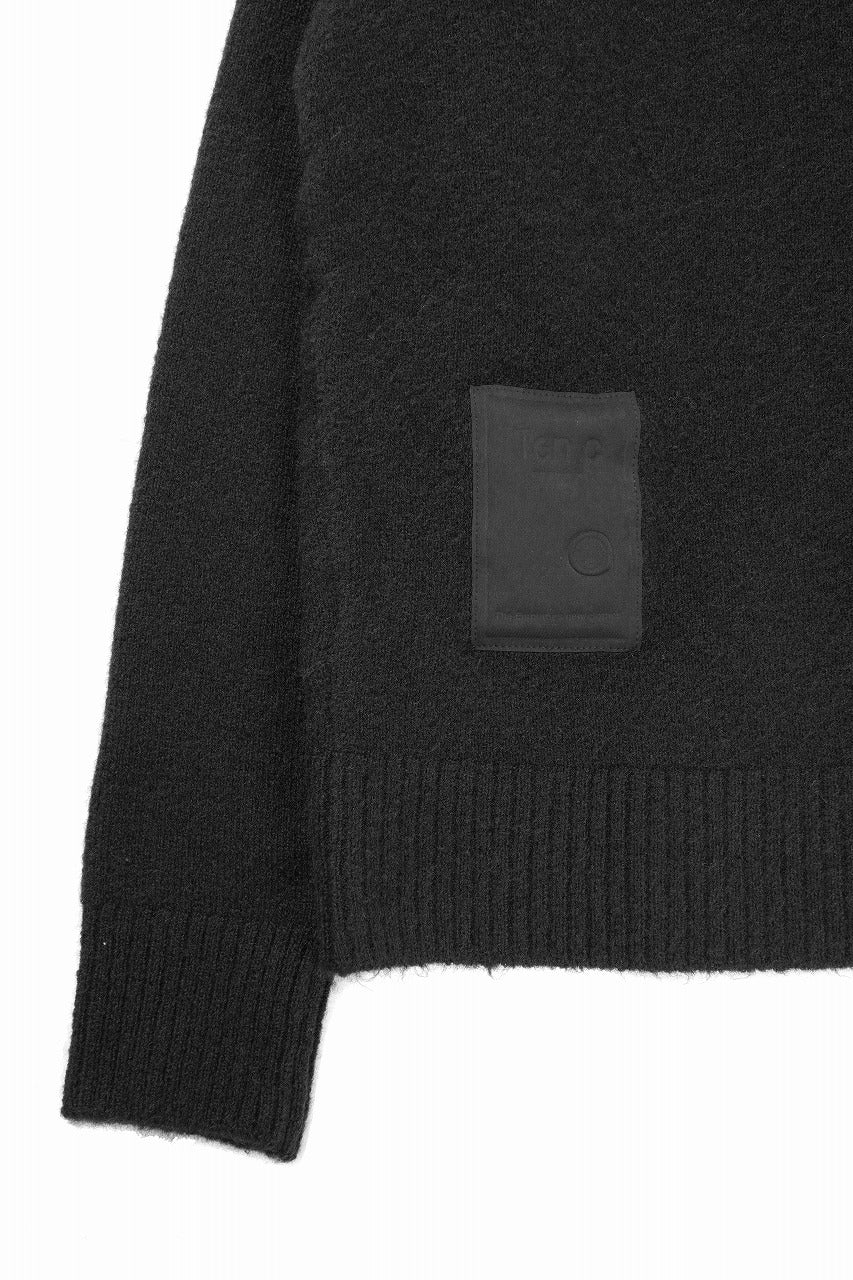 Ten c MAGLIERIA MAGLIA APERTA / BRUSHED STRETCH WOOL (NERO) - Image 13