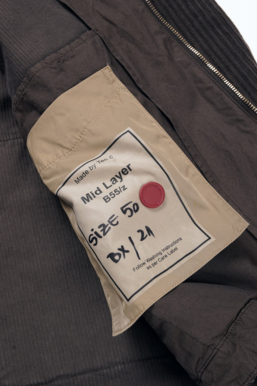 Ten c MID LAYER / GARMENT DYED CORDUROY STRETCH (CAFE TURCO) - Image 10